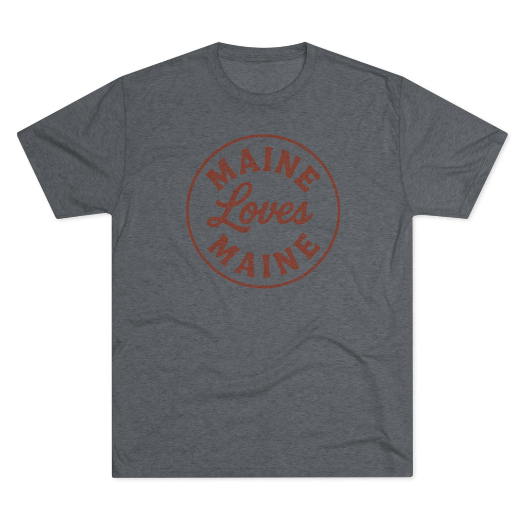 The Beacon Tee in Heather Grey / Red Logo