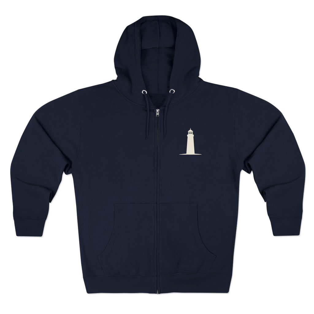Maine Loves Maine Coast Zip Hoodie in Navy