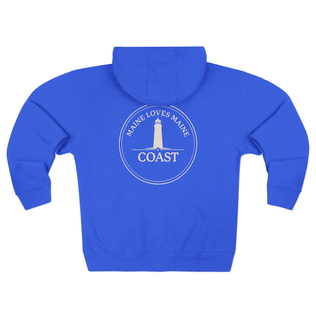 Maine Loves Maine Coast Zip Hoodie