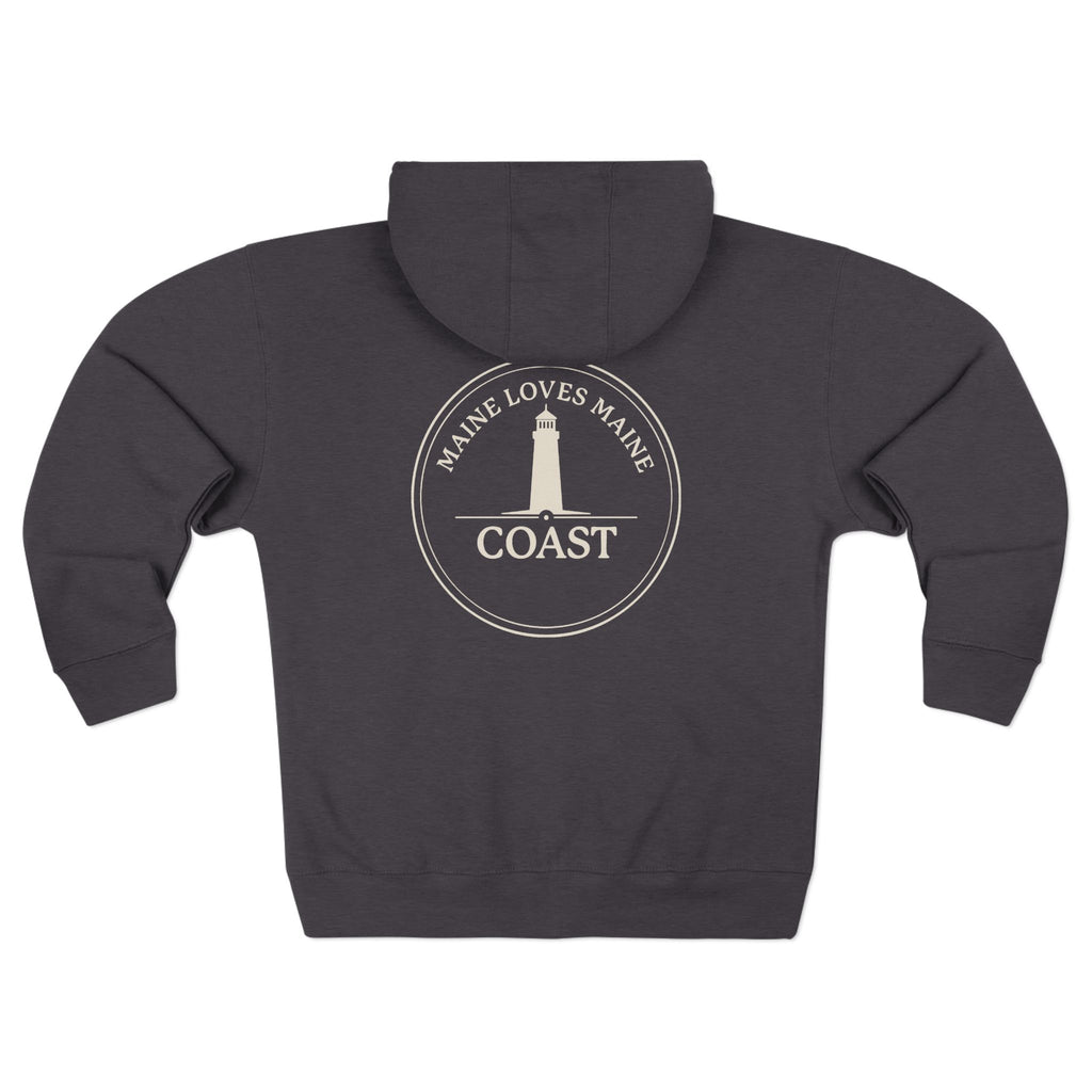 Maine Loves Maine Coast Zip Hoodie