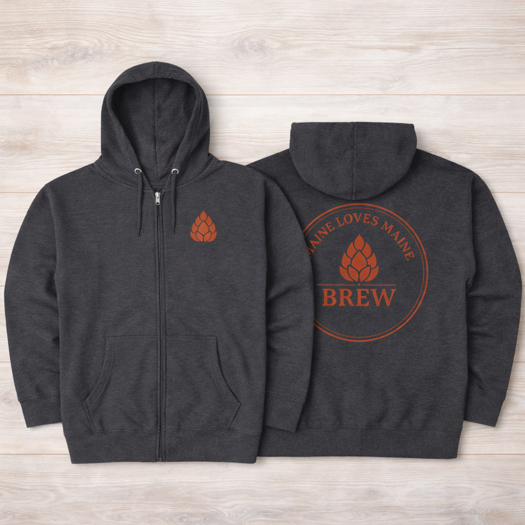 Maine Loves Maine Brew Zip Hoodie