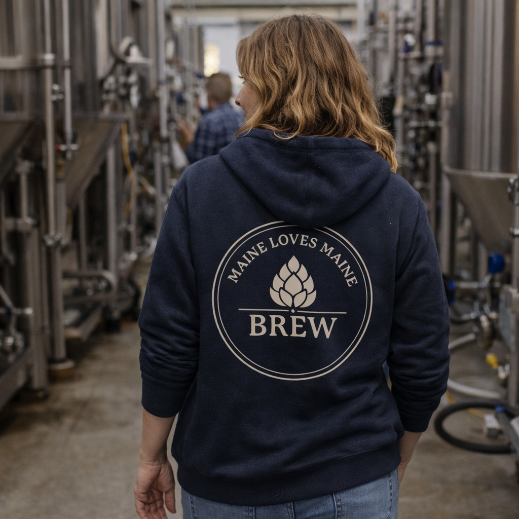 Maine Loves Maine Brew Zip Hoodie