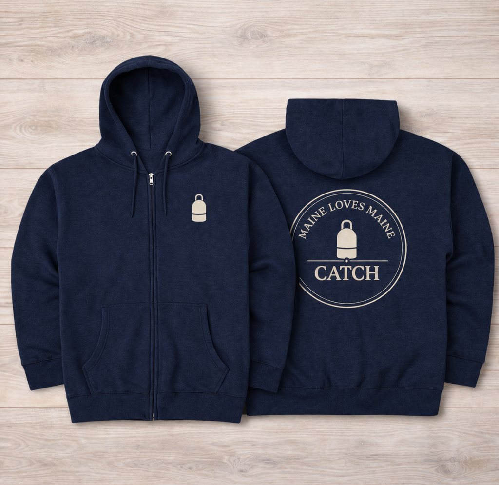 Maine Loves Maine Catch Zip Hoodie