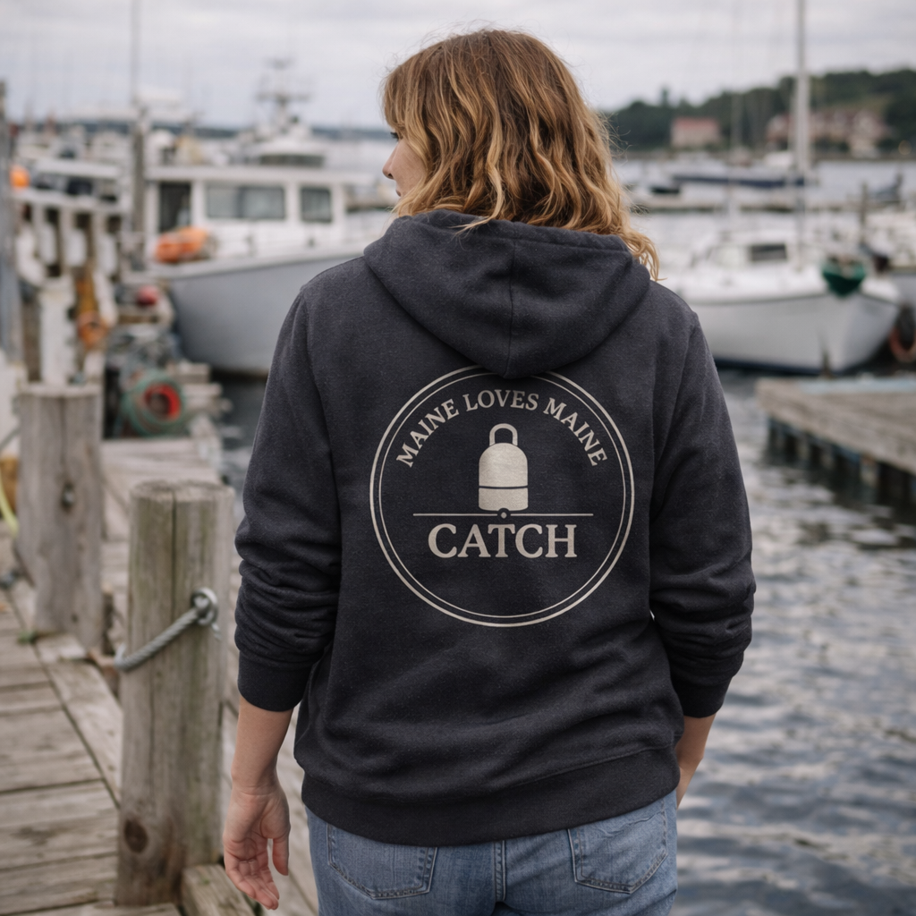 Maine Loves Maine Catch Zip Hoodie