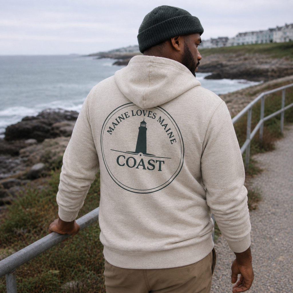Maine Loves Maine Coast Zip Hoodie