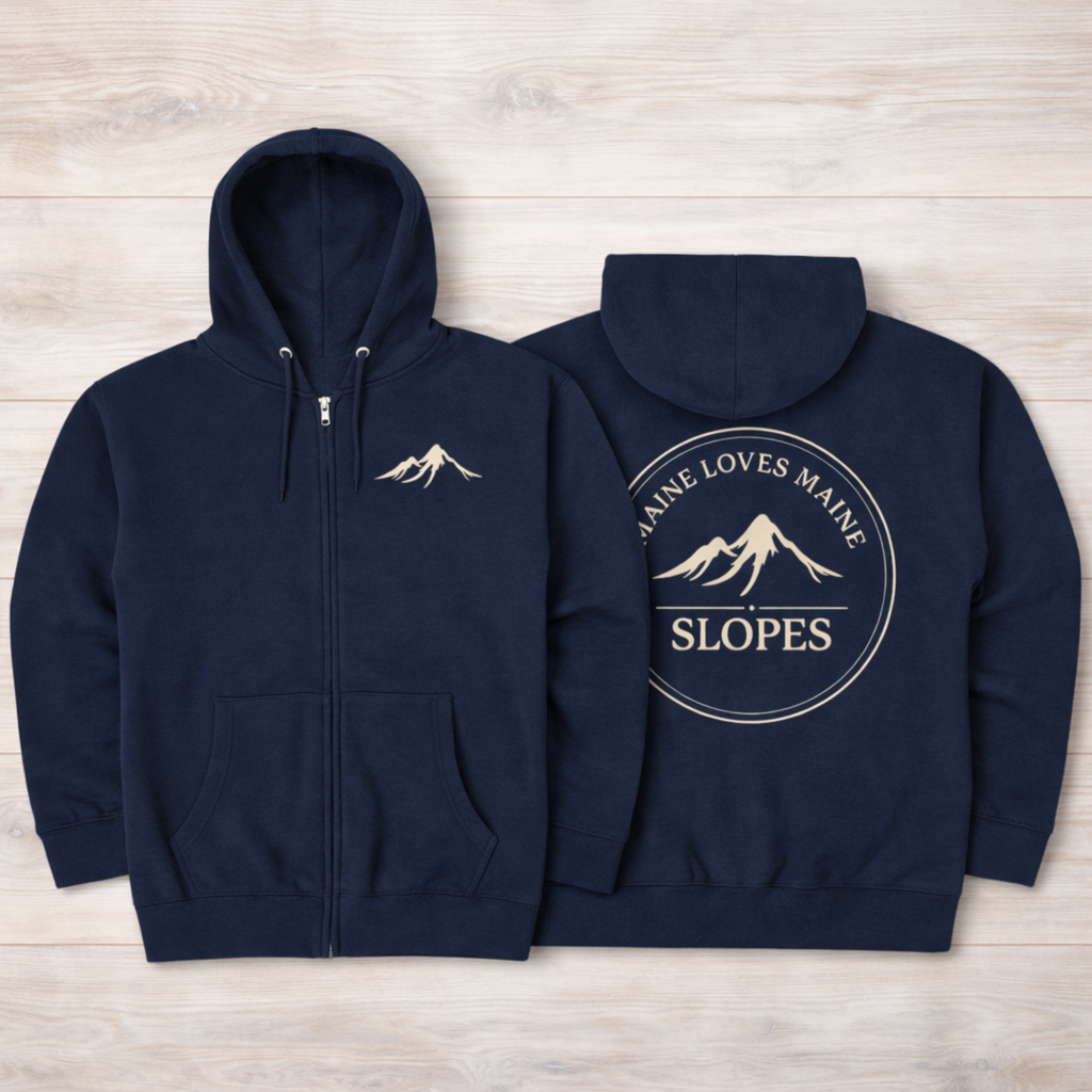 Maine Loves Maine Slopes Zip Hoodie