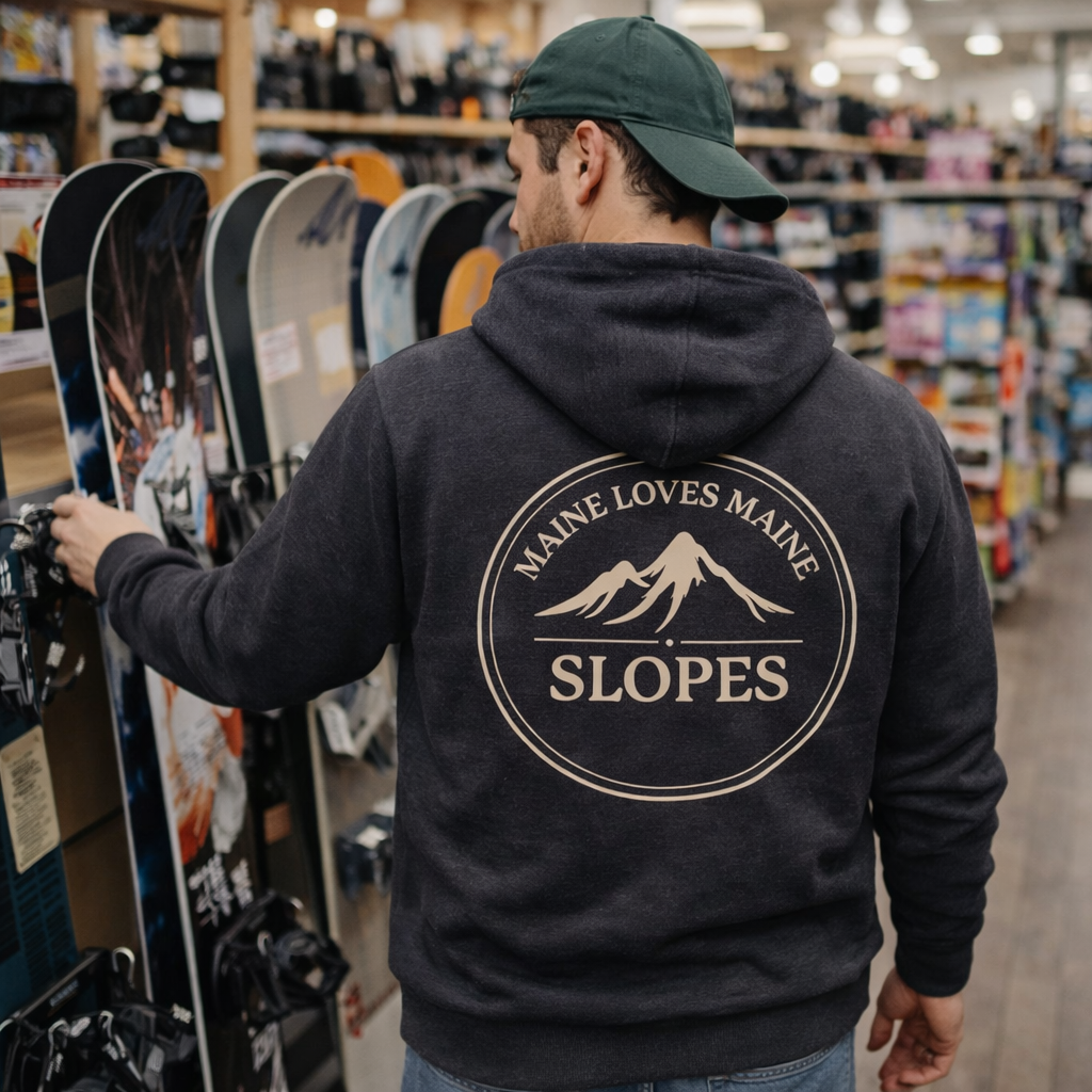 Maine Loves Maine Slopes Zip Hoodie