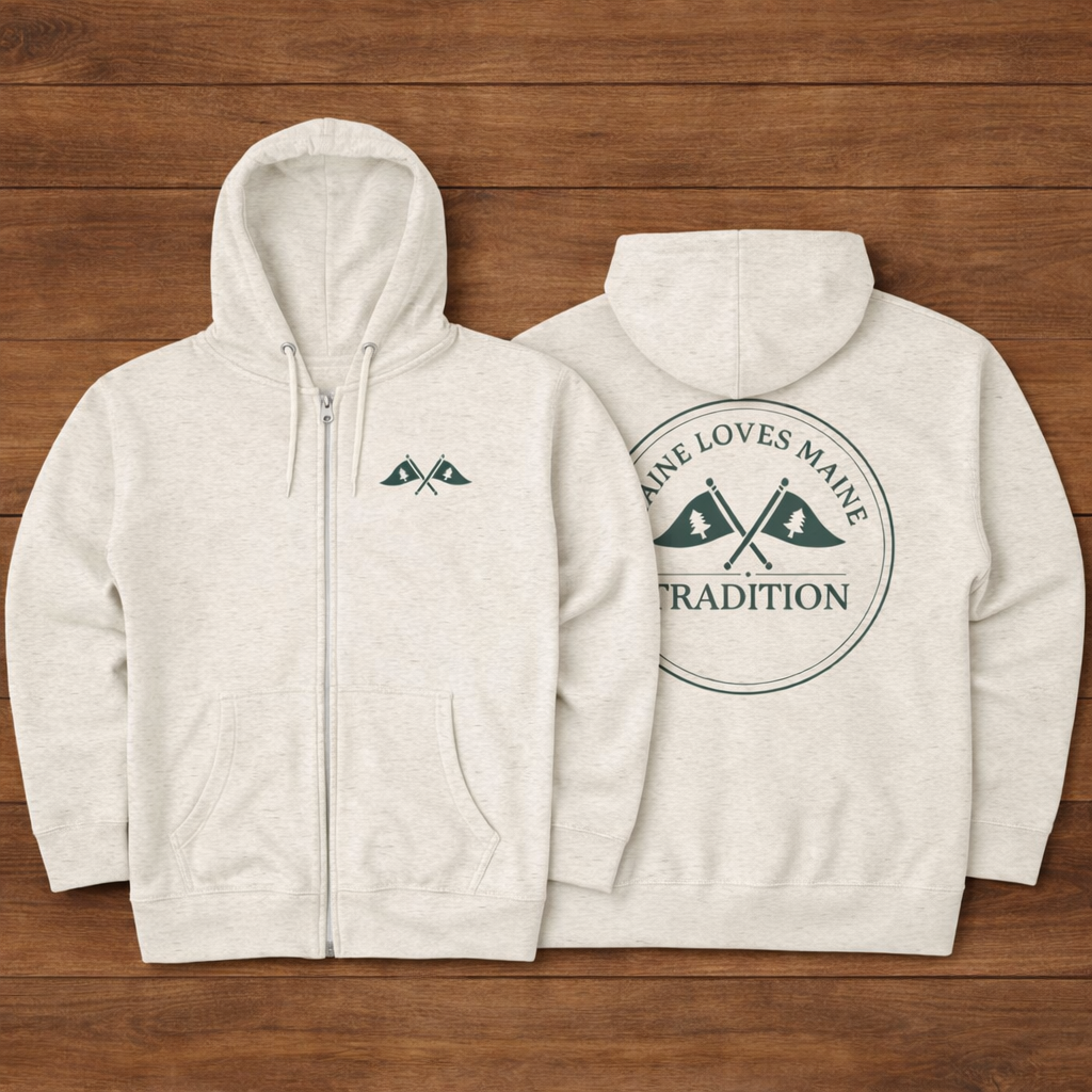 Maine Loves Maine Tradition Zip Hoodie