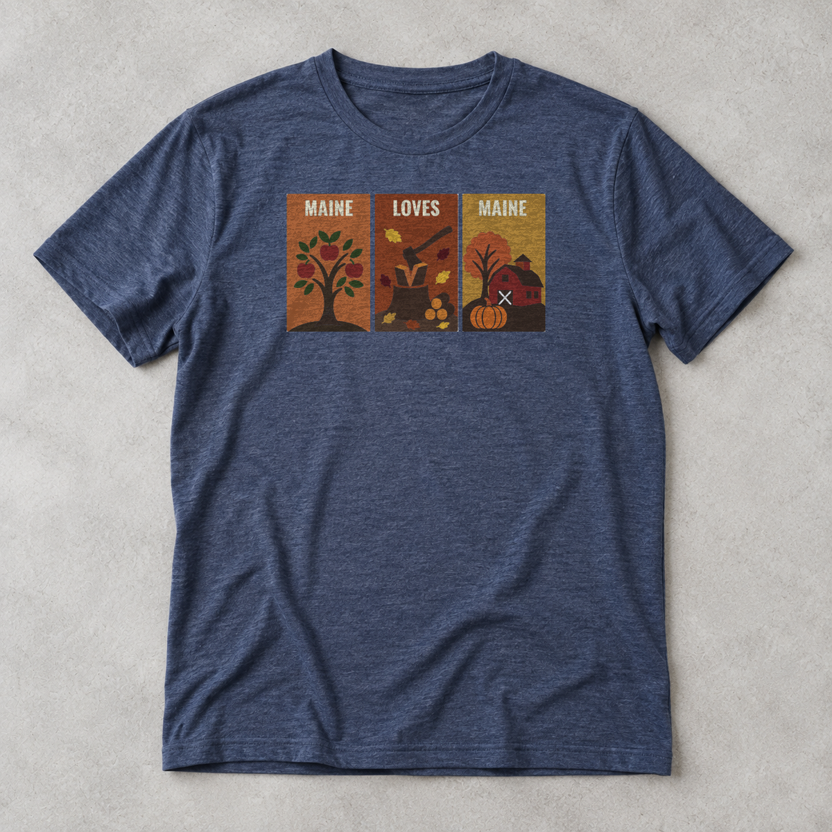 Windowpanes of Autumn Tee in Indigo product flat lay