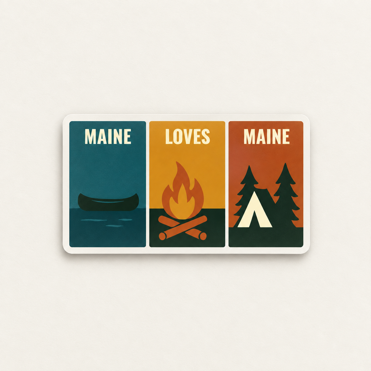 Windowpanes of Camp sticker flat lay