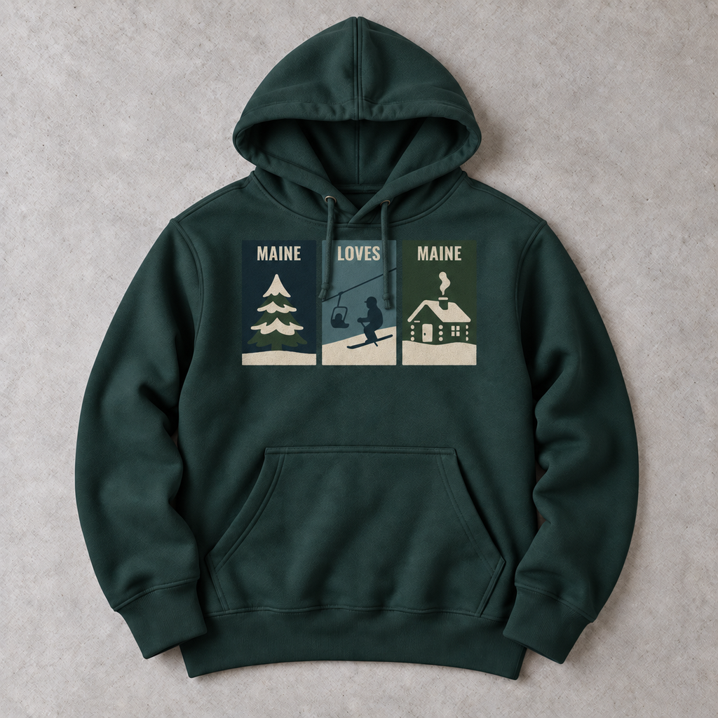 Windowpanes of Winter Hoodie in Sports Green product flat lay