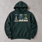 Windowpanes of Winter Hoodie in Sports Green product flat lay