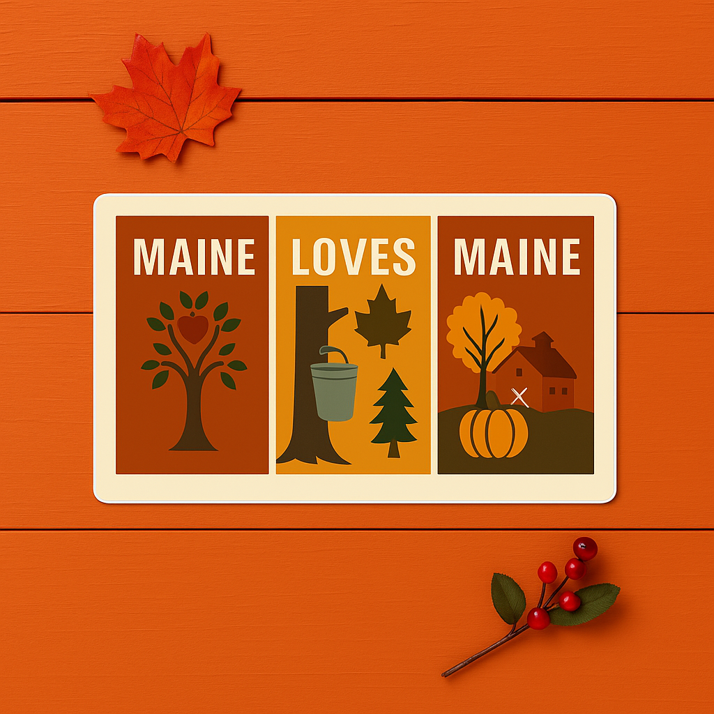 Windowpanes of Autumn Sticker